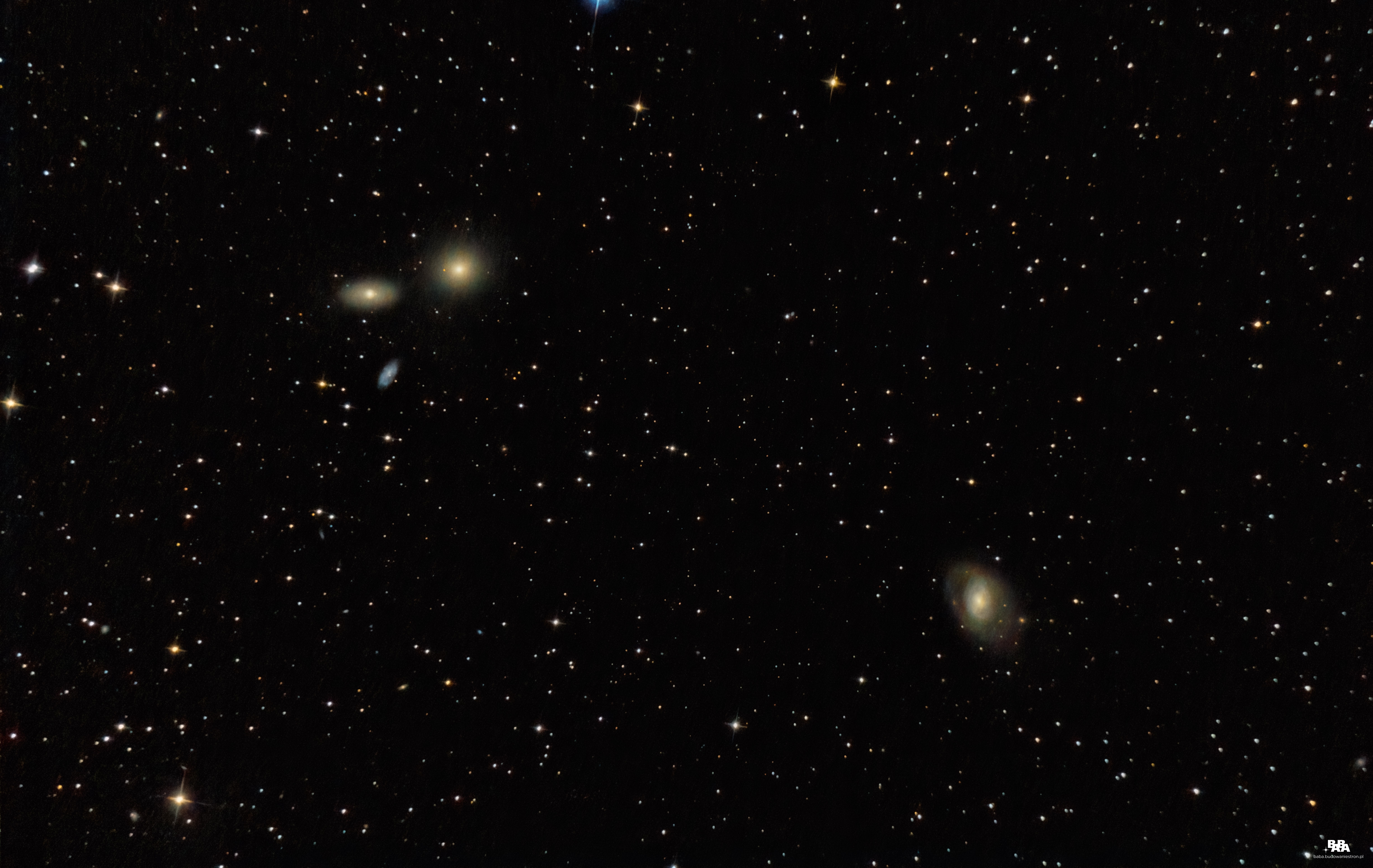 Kilka galaktyk we Lwie